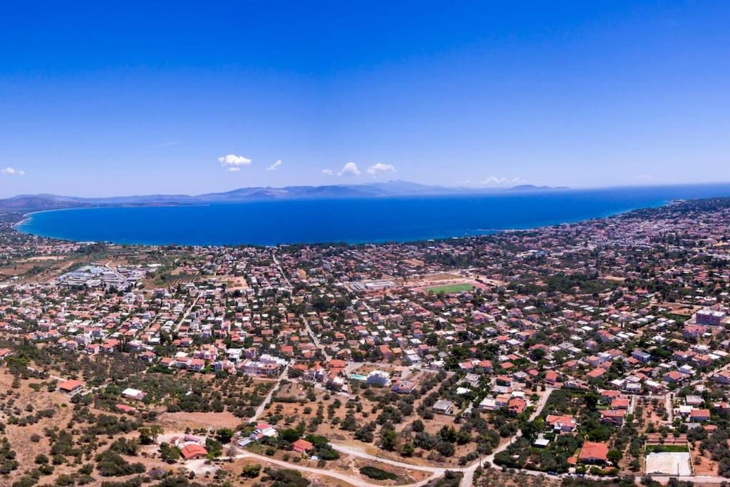 Villa 'Love Is In The Air' With View à Néa Mákri Extérieur photo